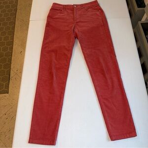 J.McLaughlin Watson Jeans Mid Rise Velvet 5 Pocket Pants Red Maple Size 2‎ Pink